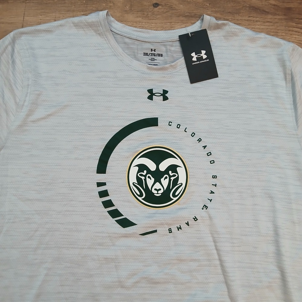 Colorado State Shirt 2XL XXL Grey Under Armour Rams Long Sleeve Athletic T-Shirt - Picture 1 of 9